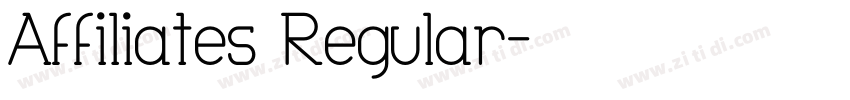 Affiliates Regular字体转换